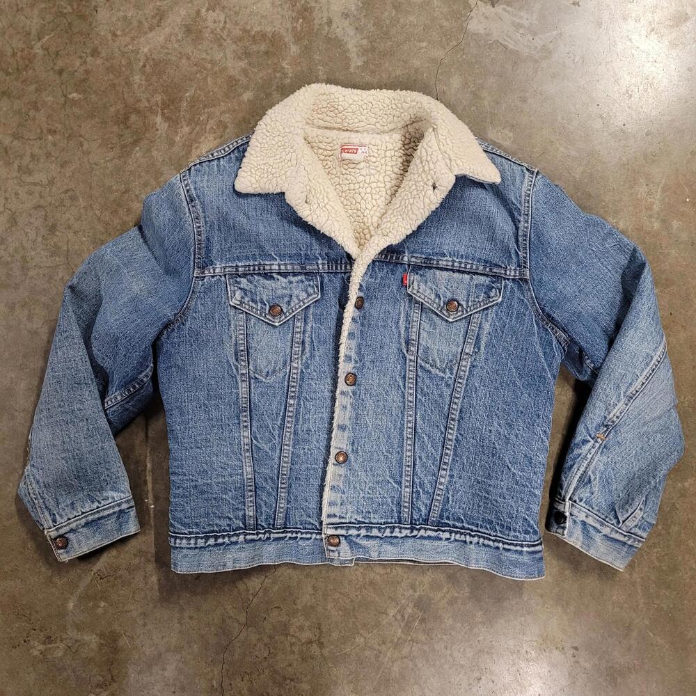 RARE VINTAGE 1970s Levis Sherpa Denim Jacket